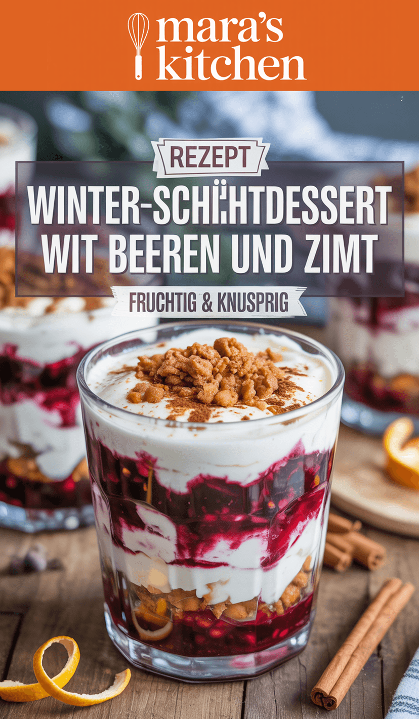 Winter-Schichtdessert mit Beeren und Zimt - Dessert Rezept