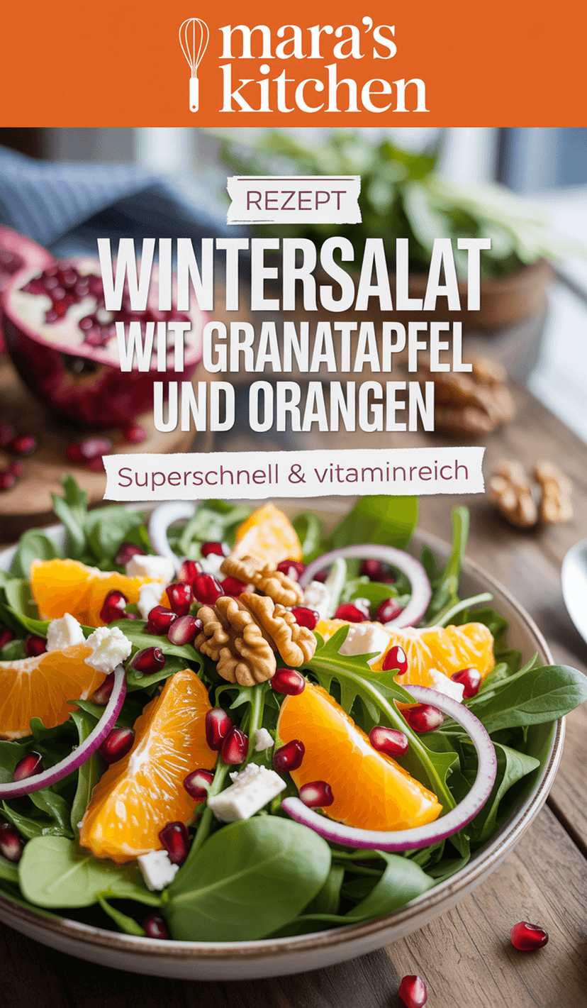 Wintersalat mit Granatapfel und Orangen - Salat Rezept