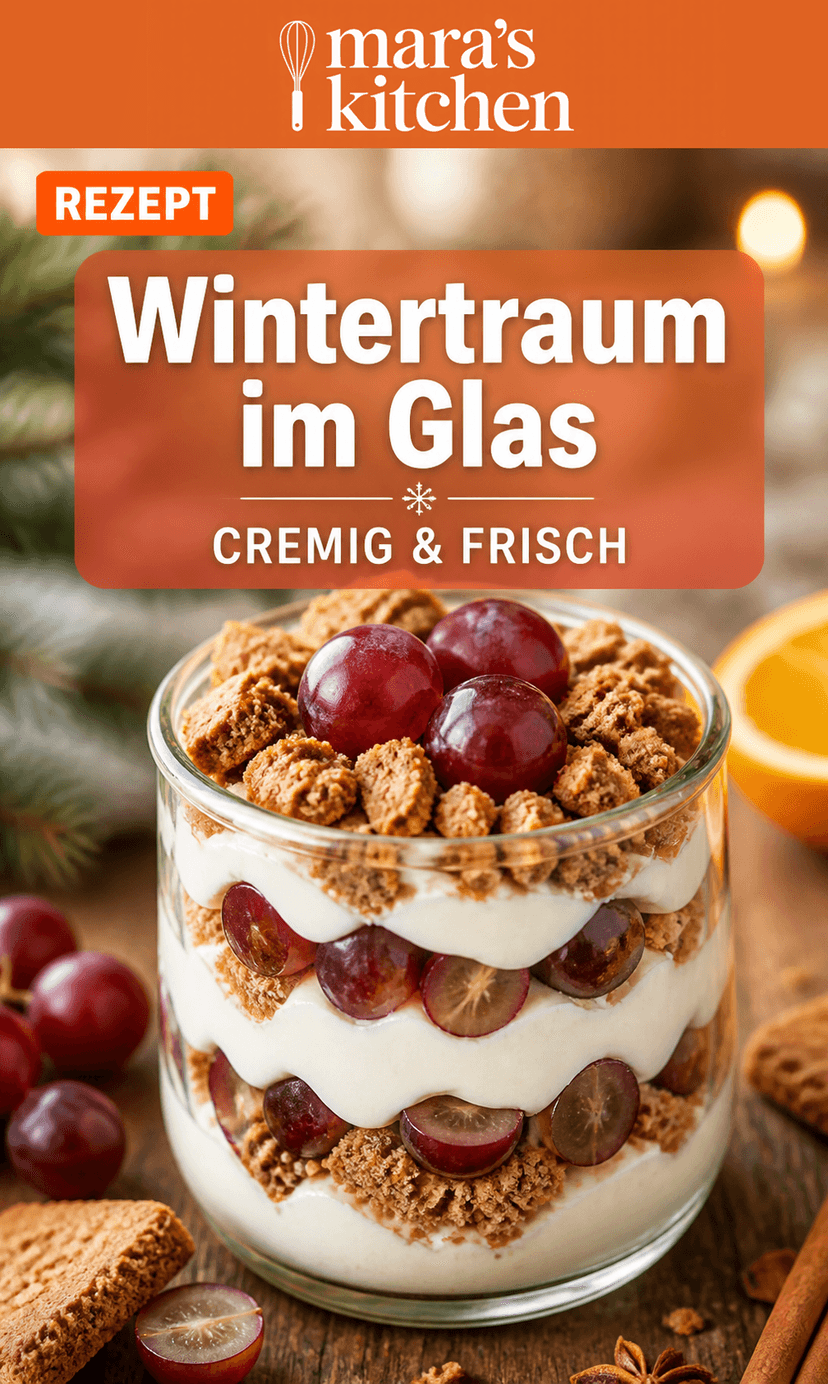 Wintertraum im Glas: Spekulatius-Trauben-Tiramisu für festliche Genussmomente - Dessert Rezept