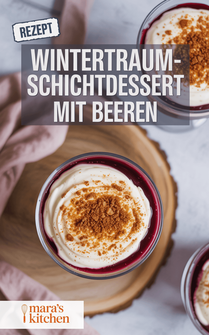 Wintertraum-Schichtdessert mit Beeren - Dessert Rezept