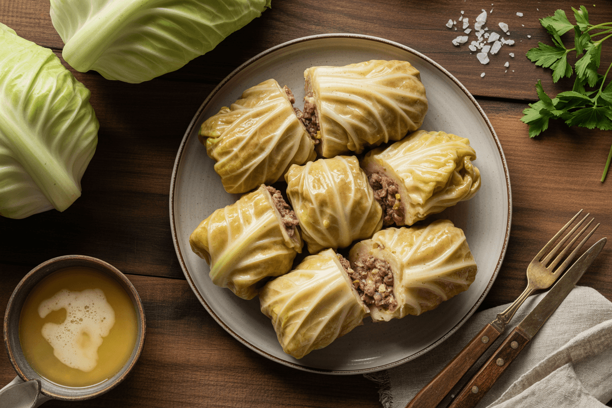 Wirsingrouladen – Klassisch gefüllte Kohlrouladen