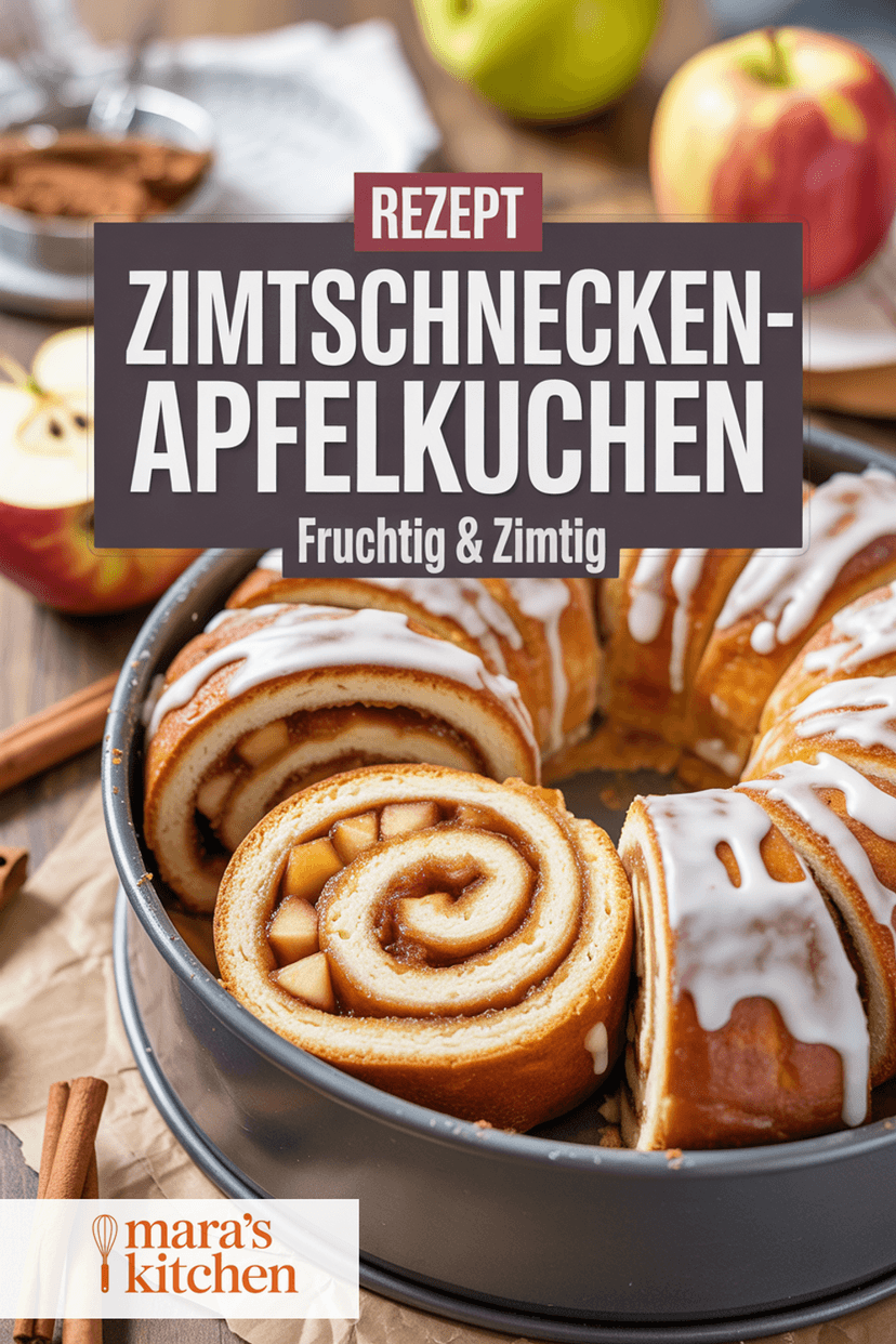 Zimtschnecken-Apfelkuchen - Kuchen Rezept