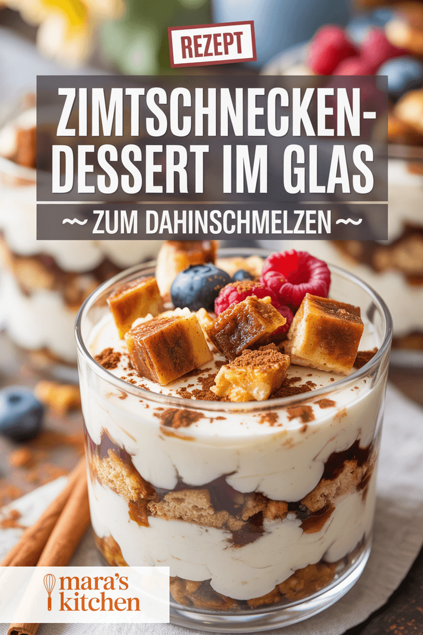 Zimtschnecken-Dessert im Glas - Dessert Rezept
