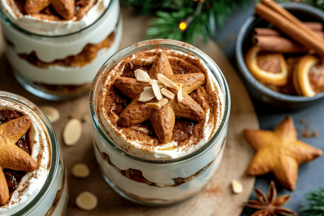 Zimtstern-Dessert im Glas