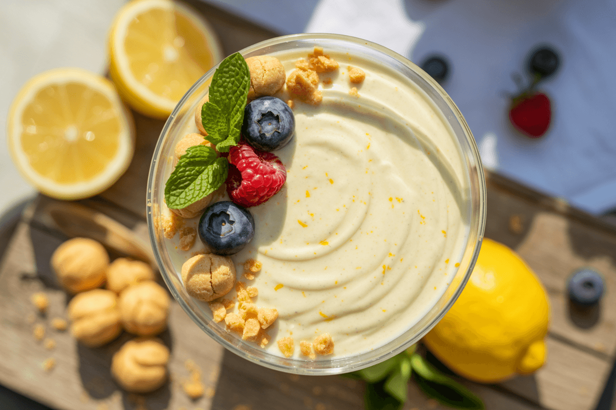 Zitronen-Quark-Dessert