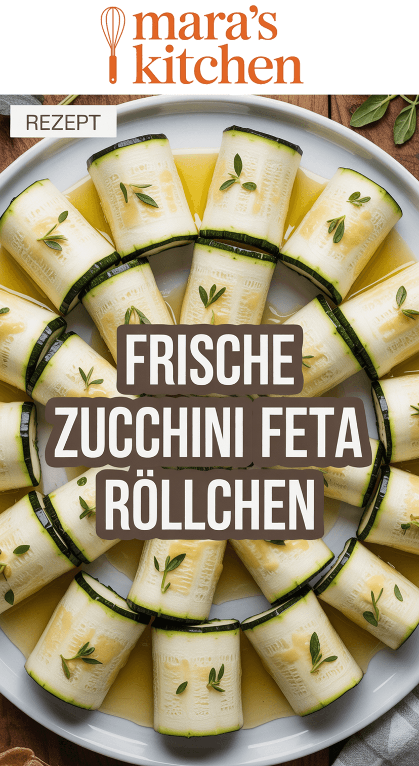 Zucchini Feta Röllchen - Vorspeise Rezept