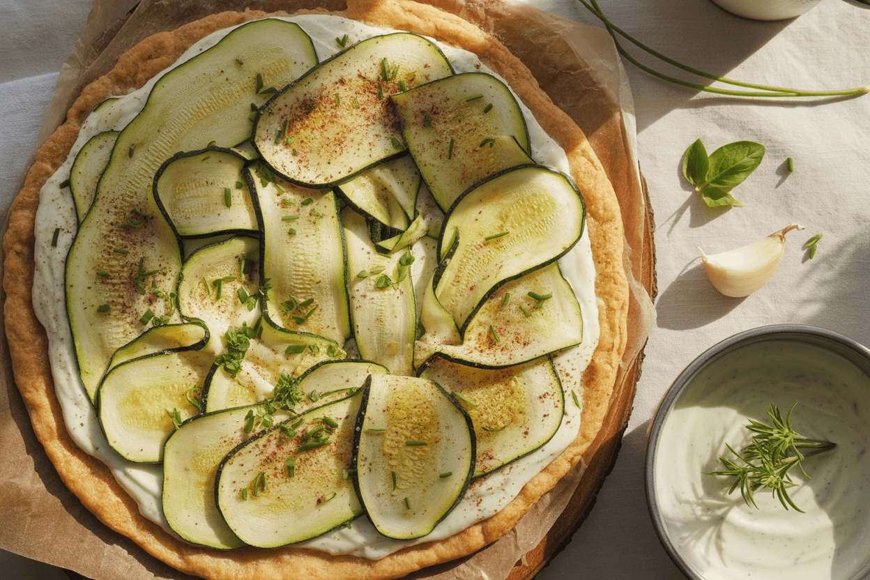 Zucchini Flammkuchen