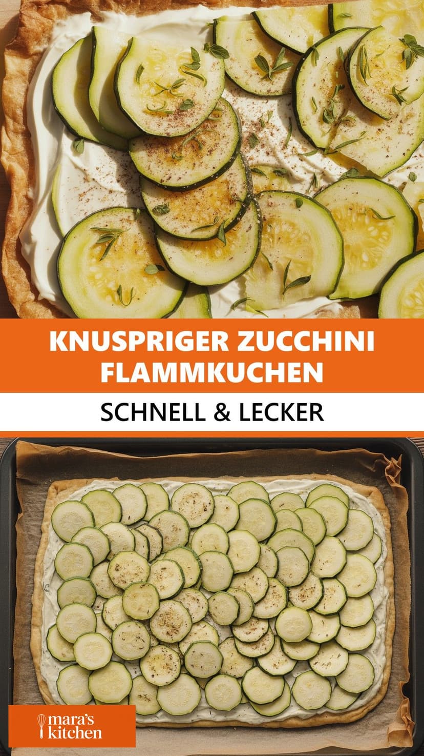 Zucchini Flammkuchen - Hauptgericht Rezept
