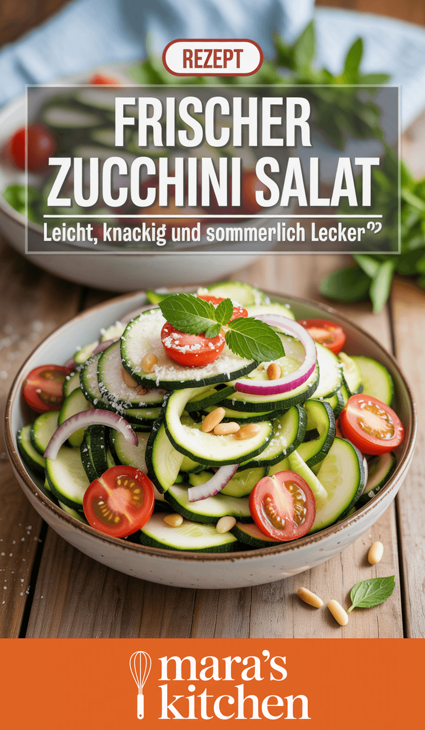 Zucchini Salat – Frisch, Knackig & Sommerlich - Salat Rezept