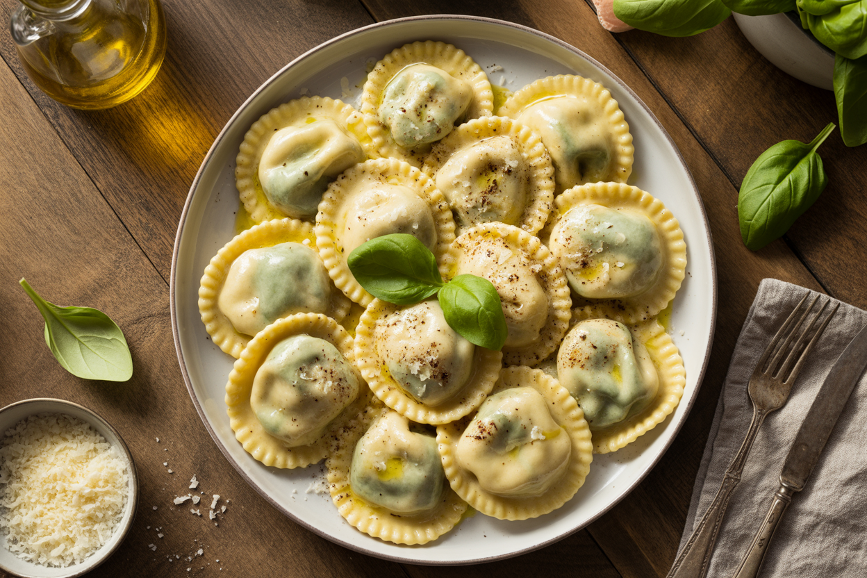 Ravioli di Ricotta e Spinaci