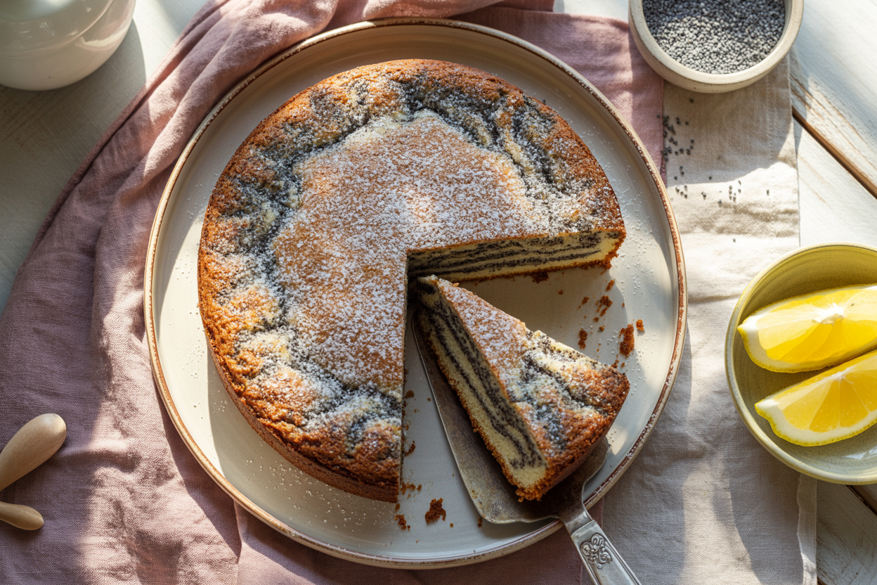 Saftiger Vegan Mohnkuchen