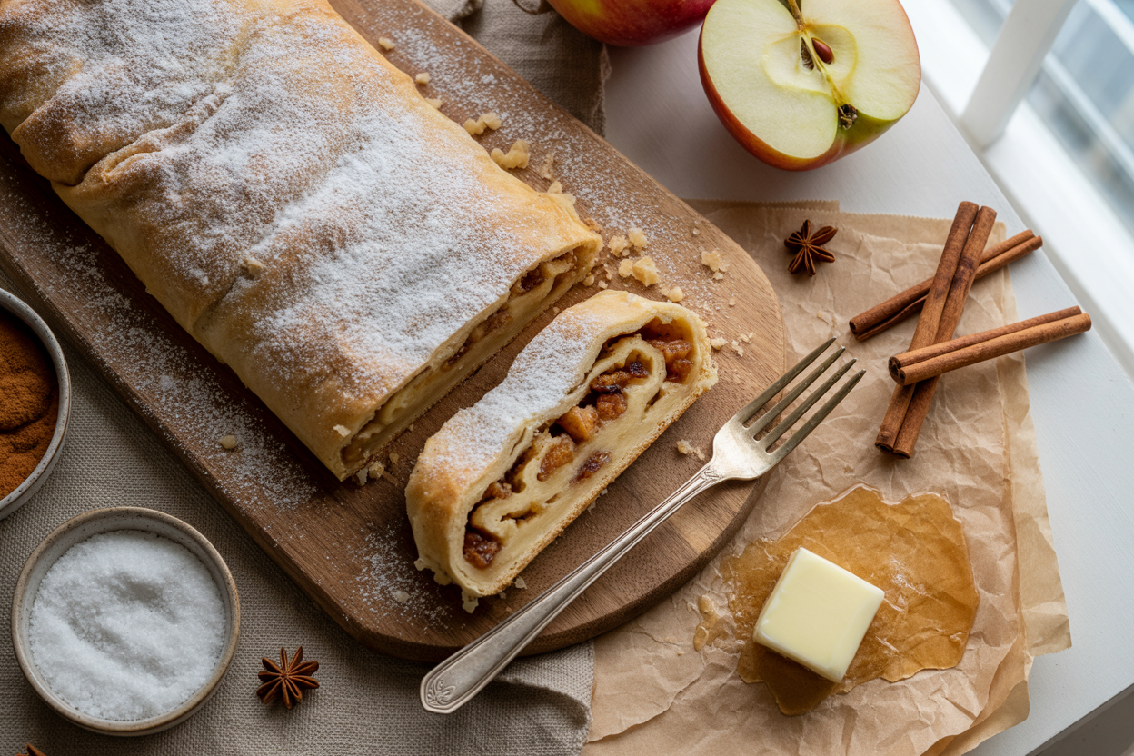 Traditioneller Apfelstrudel